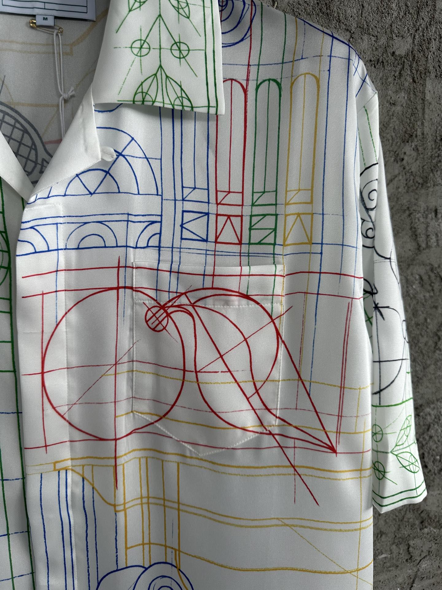 Рубашка Casablanca Blue Face Big Vase "White" фото № 4