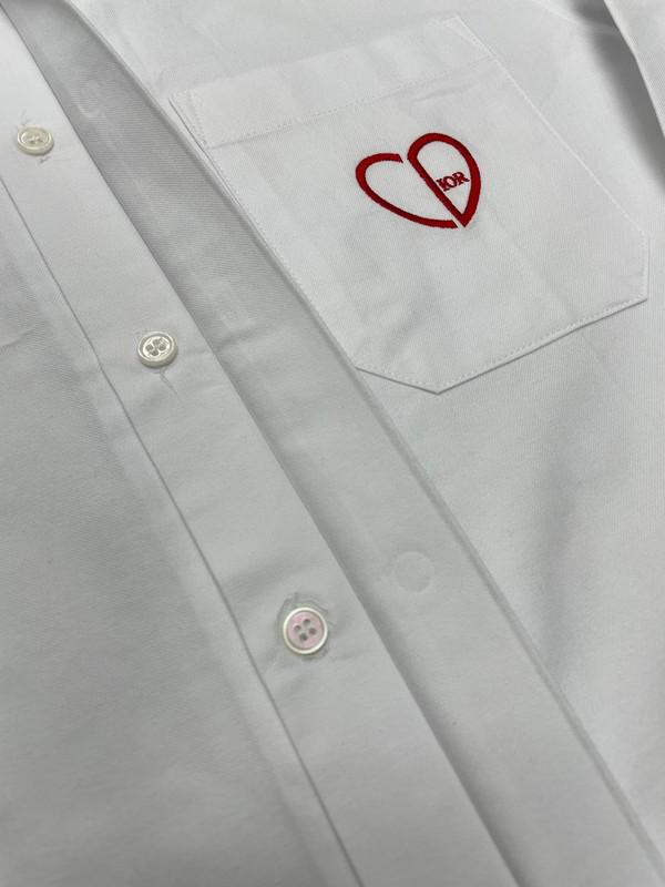 Рубашка Christian Dior Frontside Red Heart CD "White" фото № 4