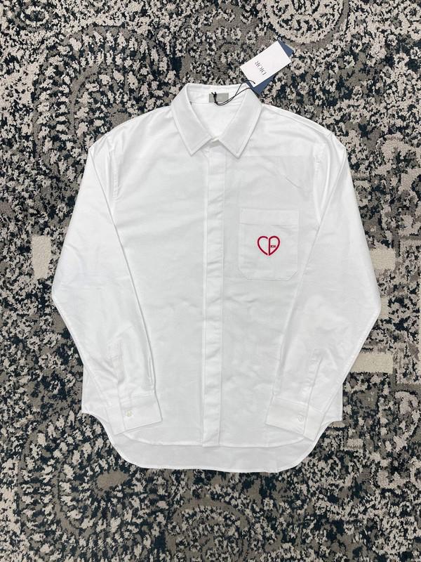 Рубашка Christian Dior Frontside Red Heart CD "White" фото № 2