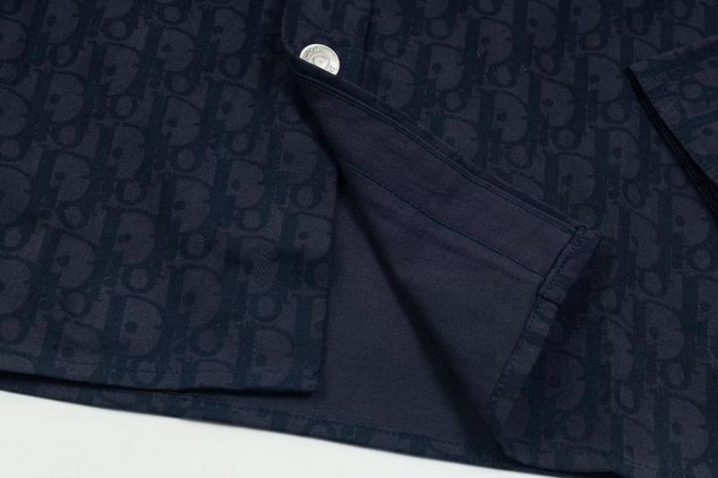 Рубашка Christian Dior Dark Print Logos Dior "Blue" фото № 4
