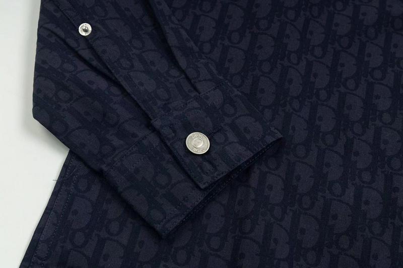 Рубашка Christian Dior Dark Print Logos Dior "Blue" фото № 3