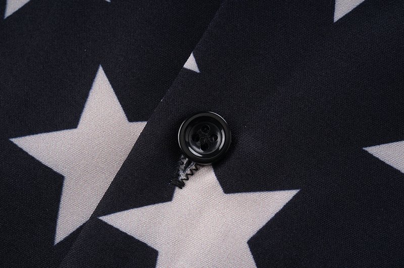 Футболка Gucci Stars Turn-down Collar «Black» фото № 3