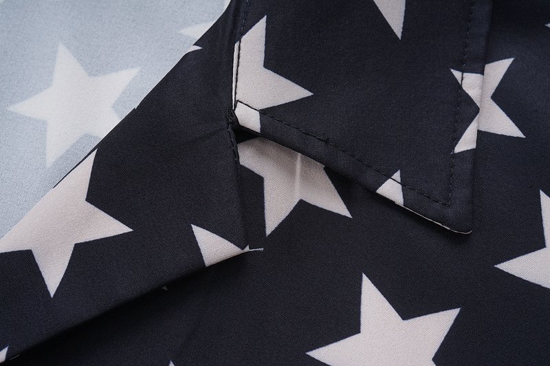 Футболка Gucci Stars Turn-down Collar «Black» фото № 5