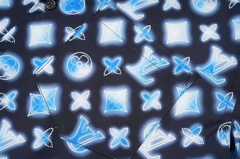 Рубашка Louis Vuitton Crystals "Blue" фото № 3