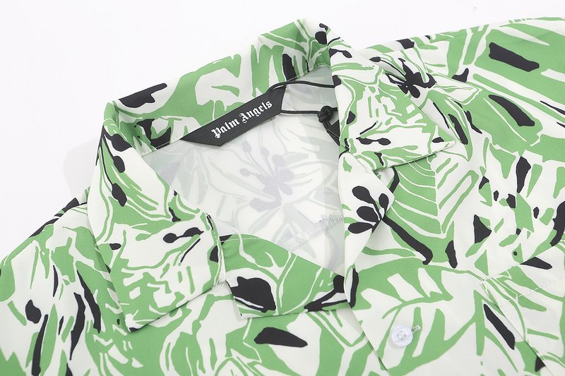 Рубашка Palm Angels With Lily Design "Green" фото № 2
