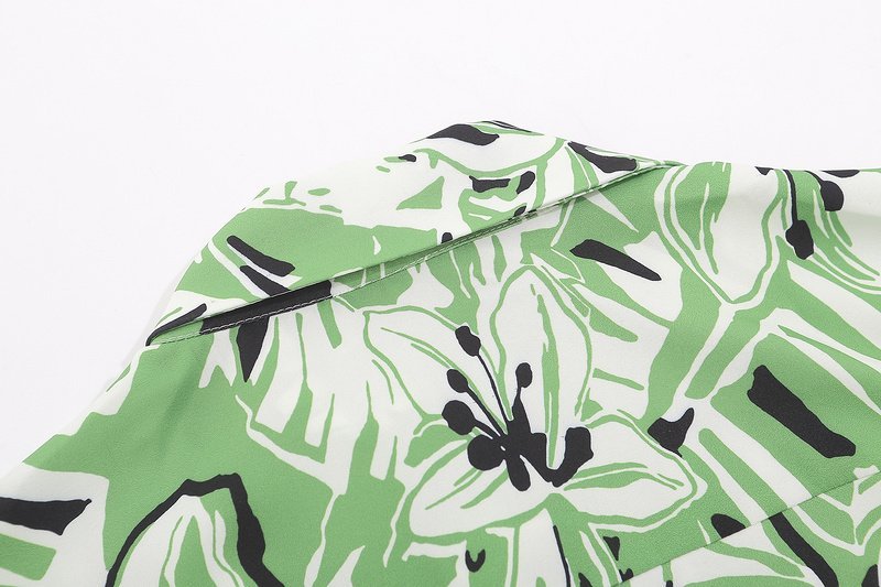 Рубашка Palm Angels With Lily Design "Green" фото № 5