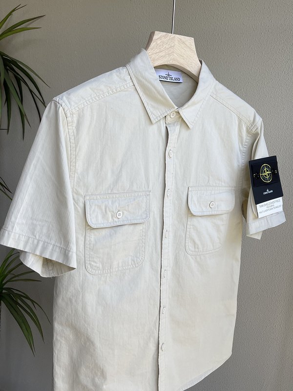Рубашка Stone Island With Brand Instructions "Cream" фото № 5