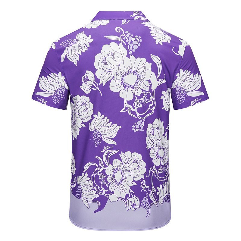 Рубашка Valentino Short Sleeves White Flower Buds "Purple" фото № 2