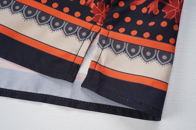 Рубашка Valentino Flowers And Stripes "Orange" фото № 6