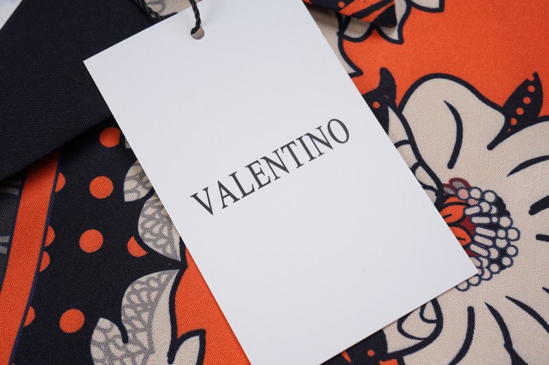 Рубашка Valentino Flowers And Stripes "Orange" фото № 5