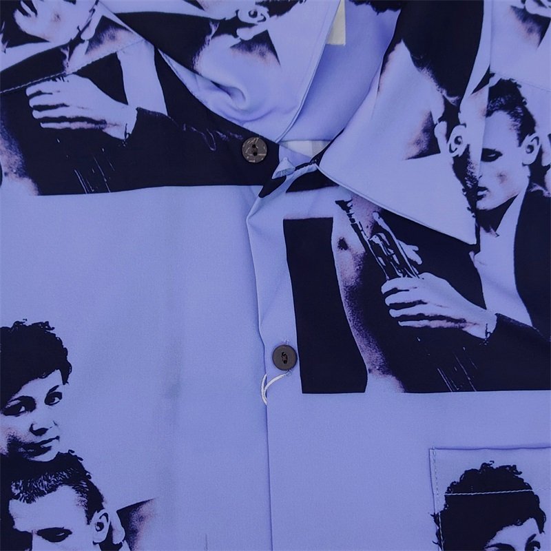 Рубашка Wacko Maria Print Men And Women "Blue/Violet" фото № 6