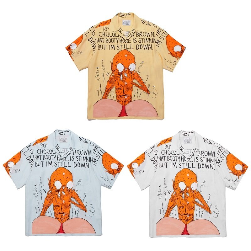 Рубашка Wacko Maria Confusion "Blue" фото № 2