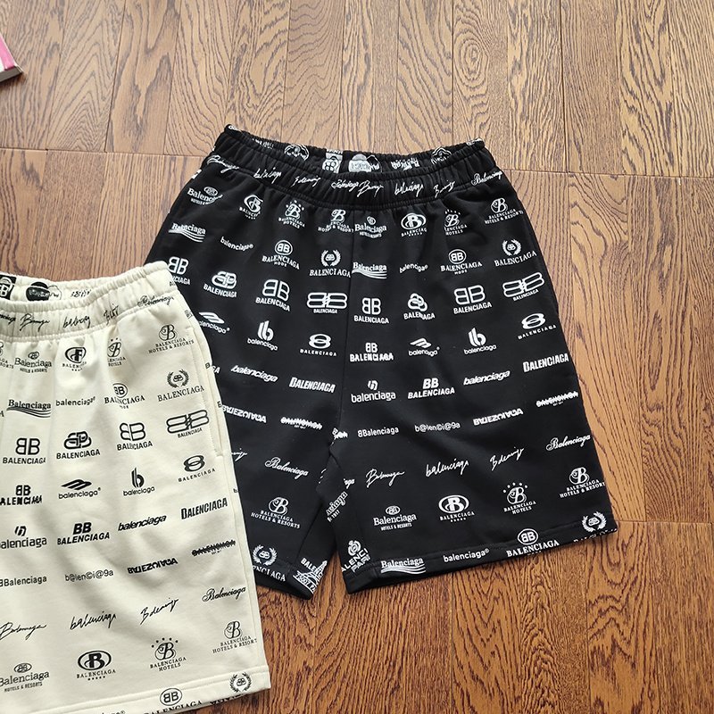 Шорты Balenciaga With Multi-Faceted Logos "Black" фото № 3