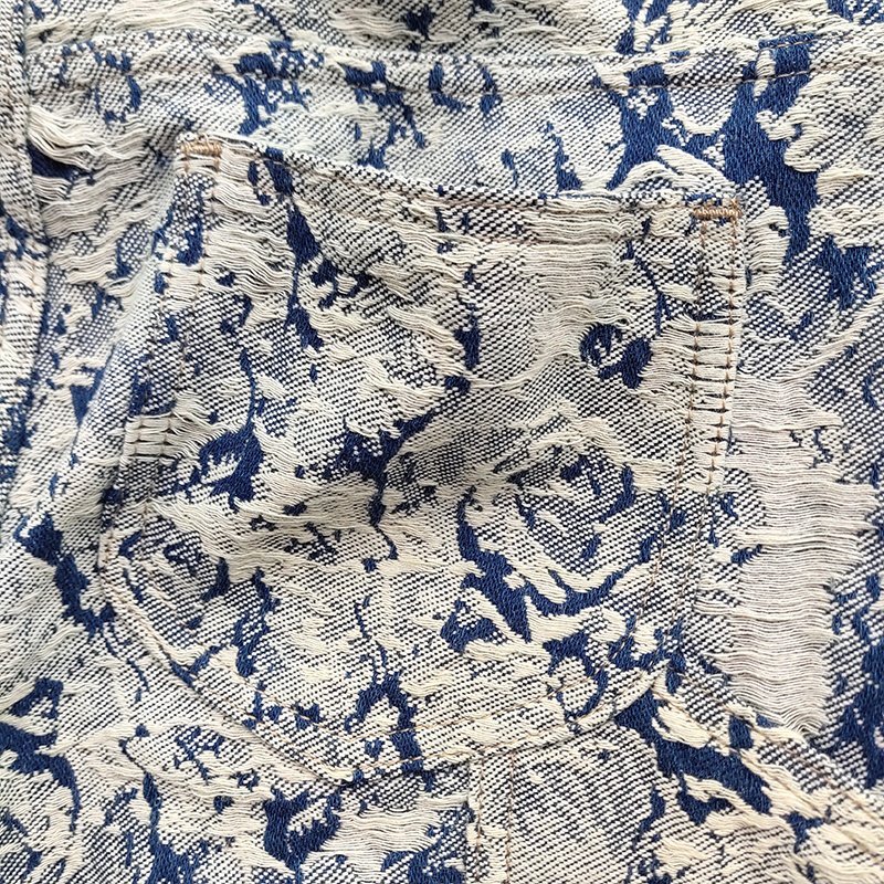 Шорты Louis Vuitton Jeans With Patch "Blue/White" фото № 4