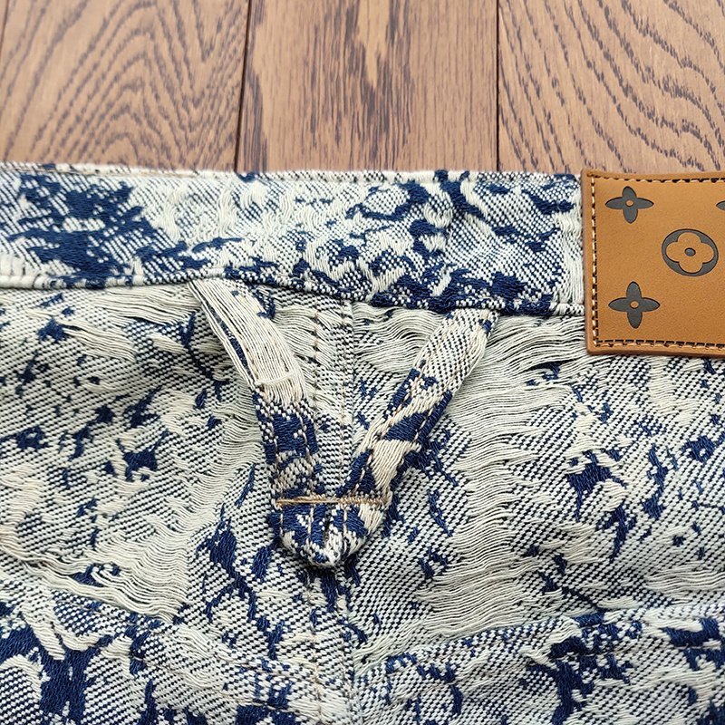 Шорты Louis Vuitton Jeans With Patch "Blue/White" фото № 5