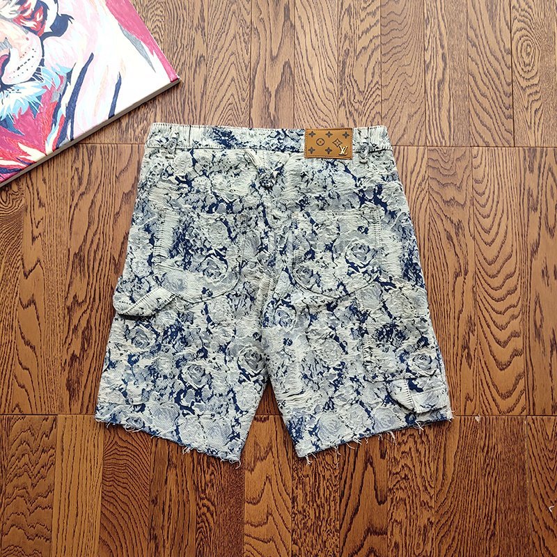 Шорты Louis Vuitton Jeans With Patch "Blue/White" фото № 7