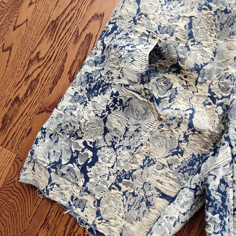 Шорты Louis Vuitton Jeans With Patch "Blue/White" фото № 8