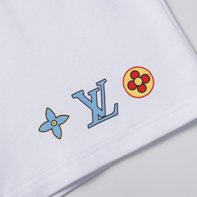 Шорты Louis Vuitton With Print Of Small Emblems "White" фото № 2