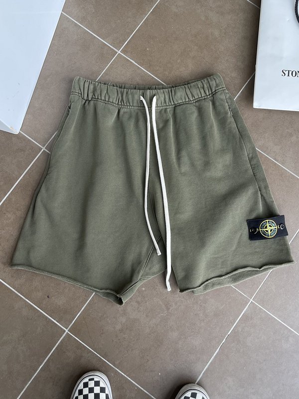 Шорты Stone Island Black Patch - Classic "Gray/Green" фото № 2