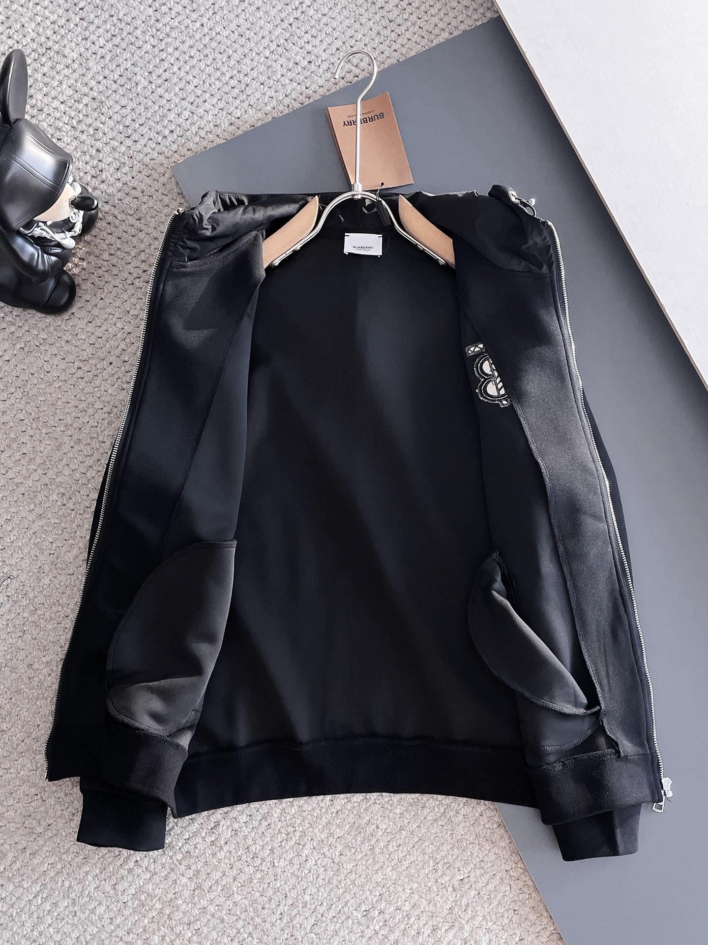 Бомбер Burberry Frontside Logo BT "Black" фото № 3