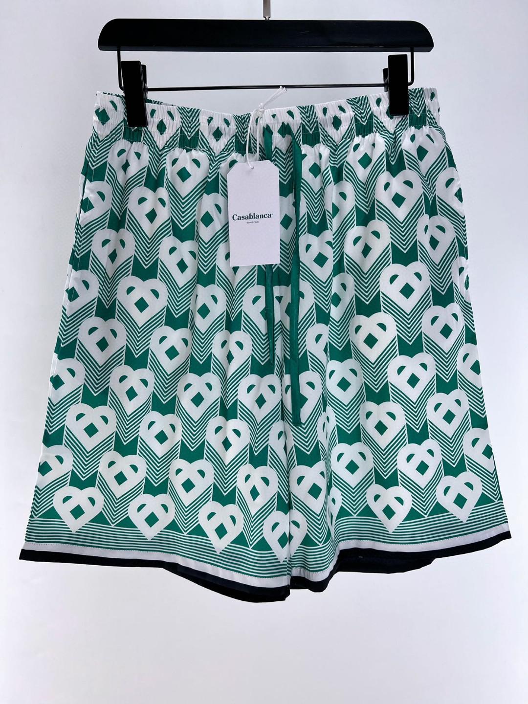 Шорты Casablanca Unusual Hearts "Green" фото № 2