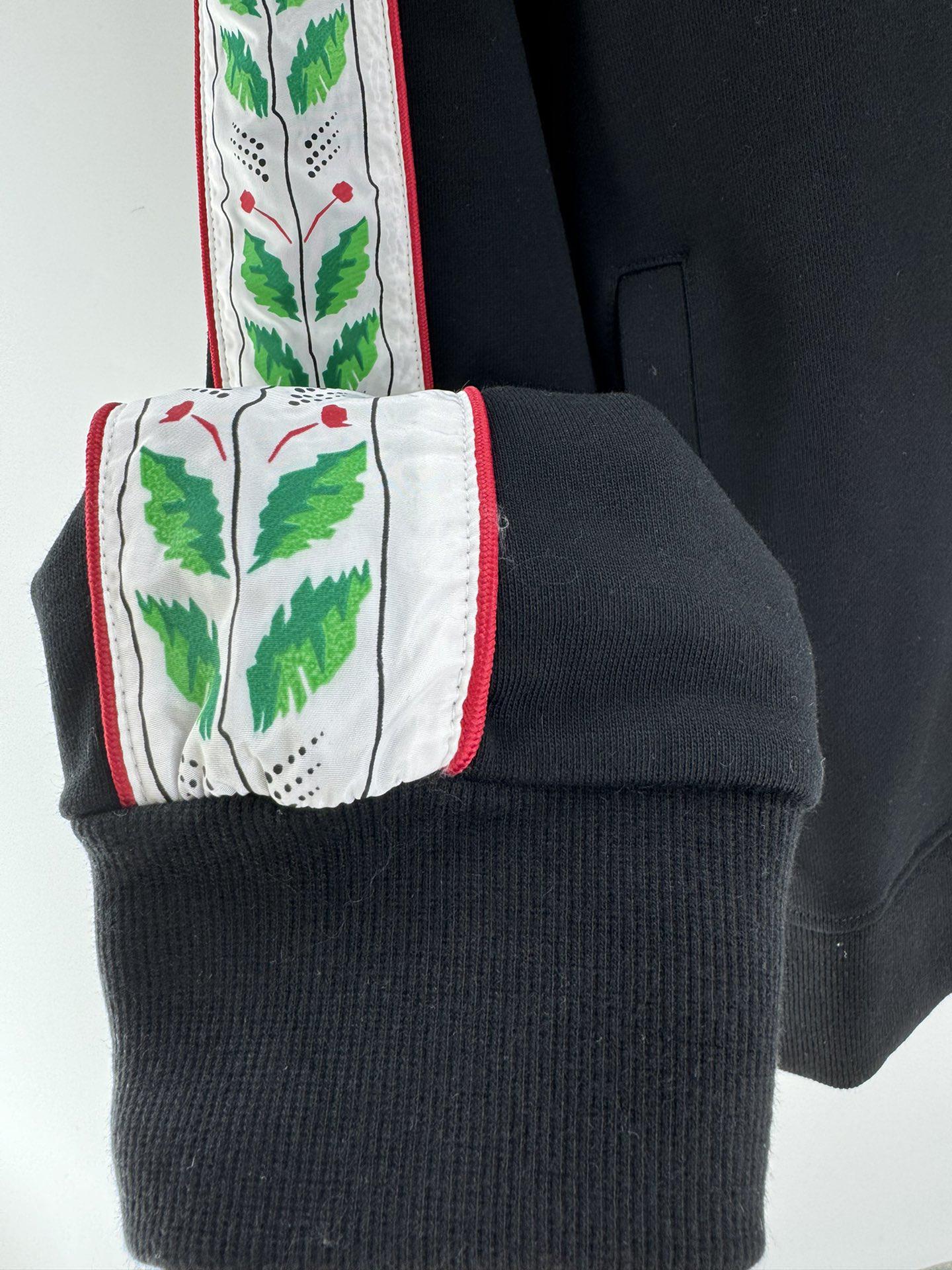 Олимпийка Casablanca Green Leaves On The Sides "Black" фото № 6