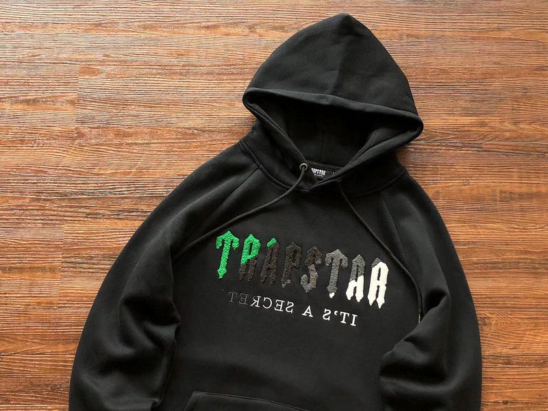 Худи Trapstar Multicolor Embroidered Front Logo With Small Mirror Inscription "Black" фото № 7