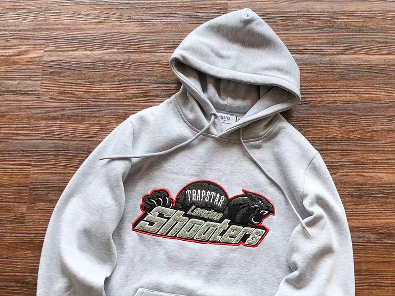 Худи Trapstar Logo And Panther Outlined By Colorful Line "Gray" фото № 2