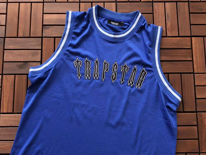 Майка Trapstar Logo And Edge Decorated By Stripes "Blue" фото № 9