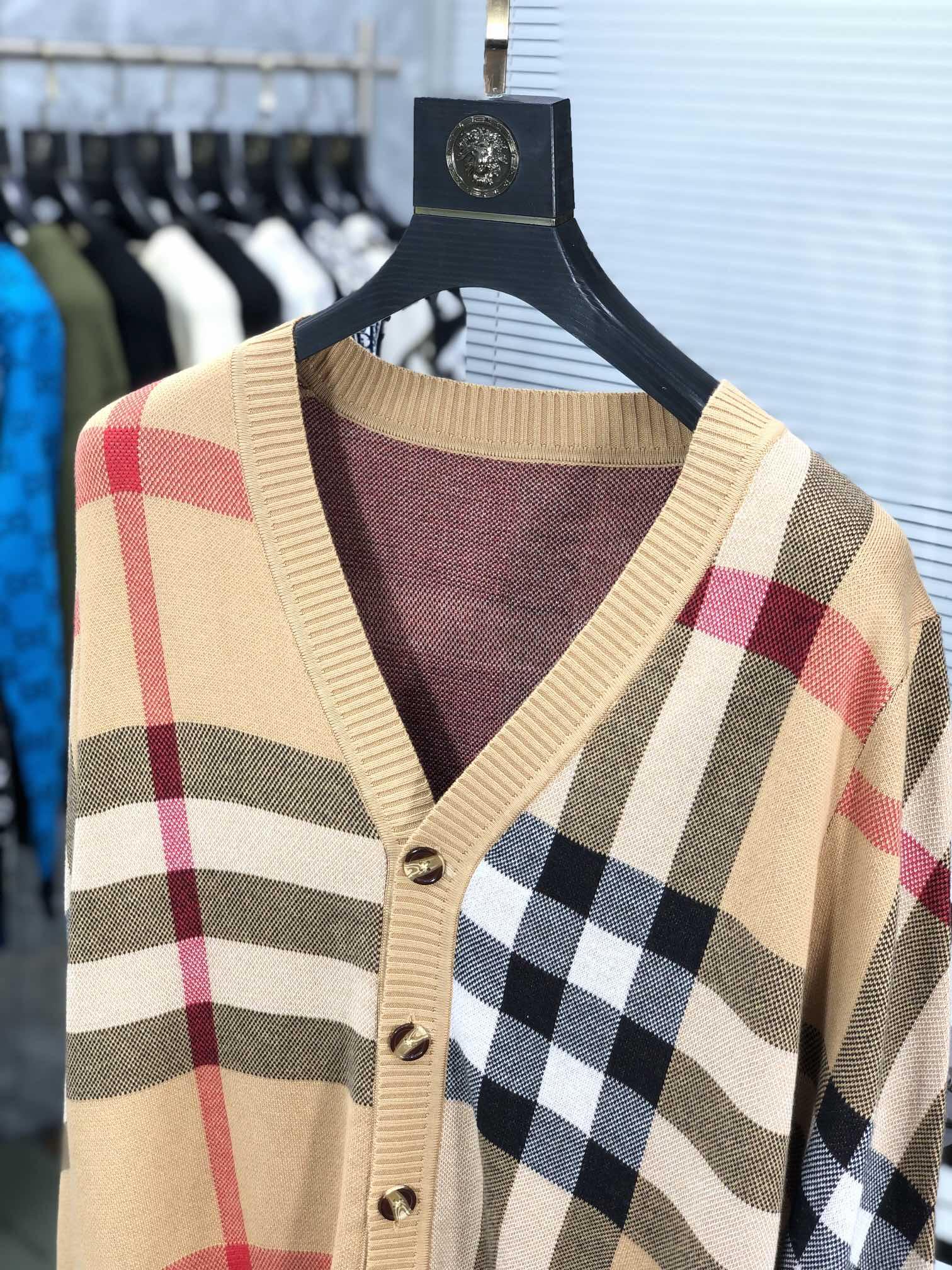 Кардиган Burberry Checked Allsides Print Colorful Lines "Brown" фото № 5