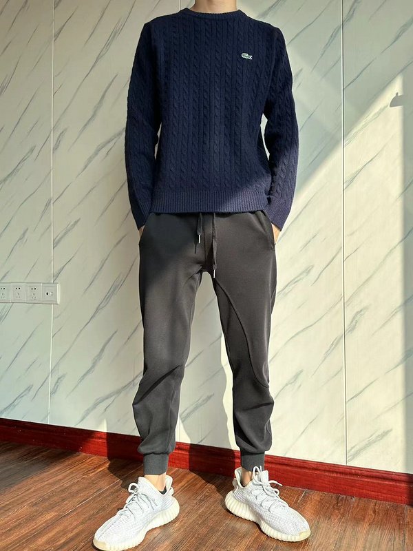 Свитер Lacoste Braiding And Small Logo "Blue" фото № 9