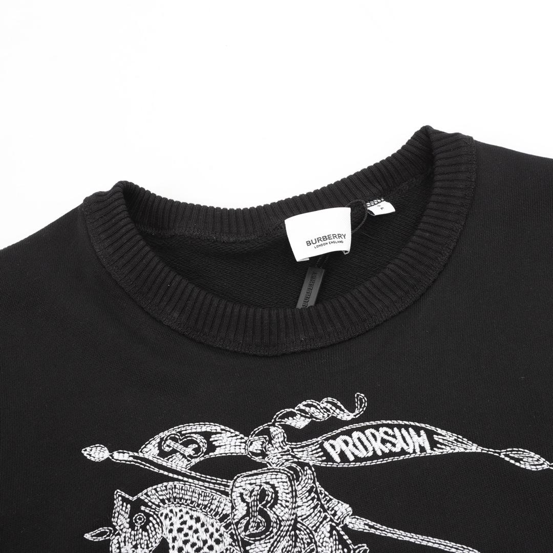 Свитшот Burberry Openwork Embroidery "Black" фото № 4