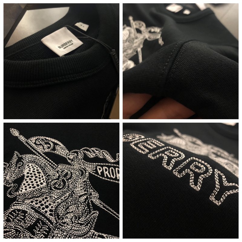 Свитшот Burberry With Embroidery "Black" фото № 2