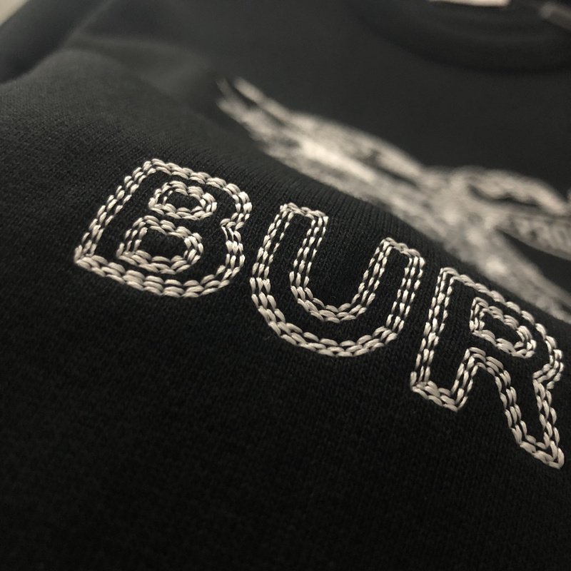 Свитшот Burberry With Embroidery "Black" фото № 9