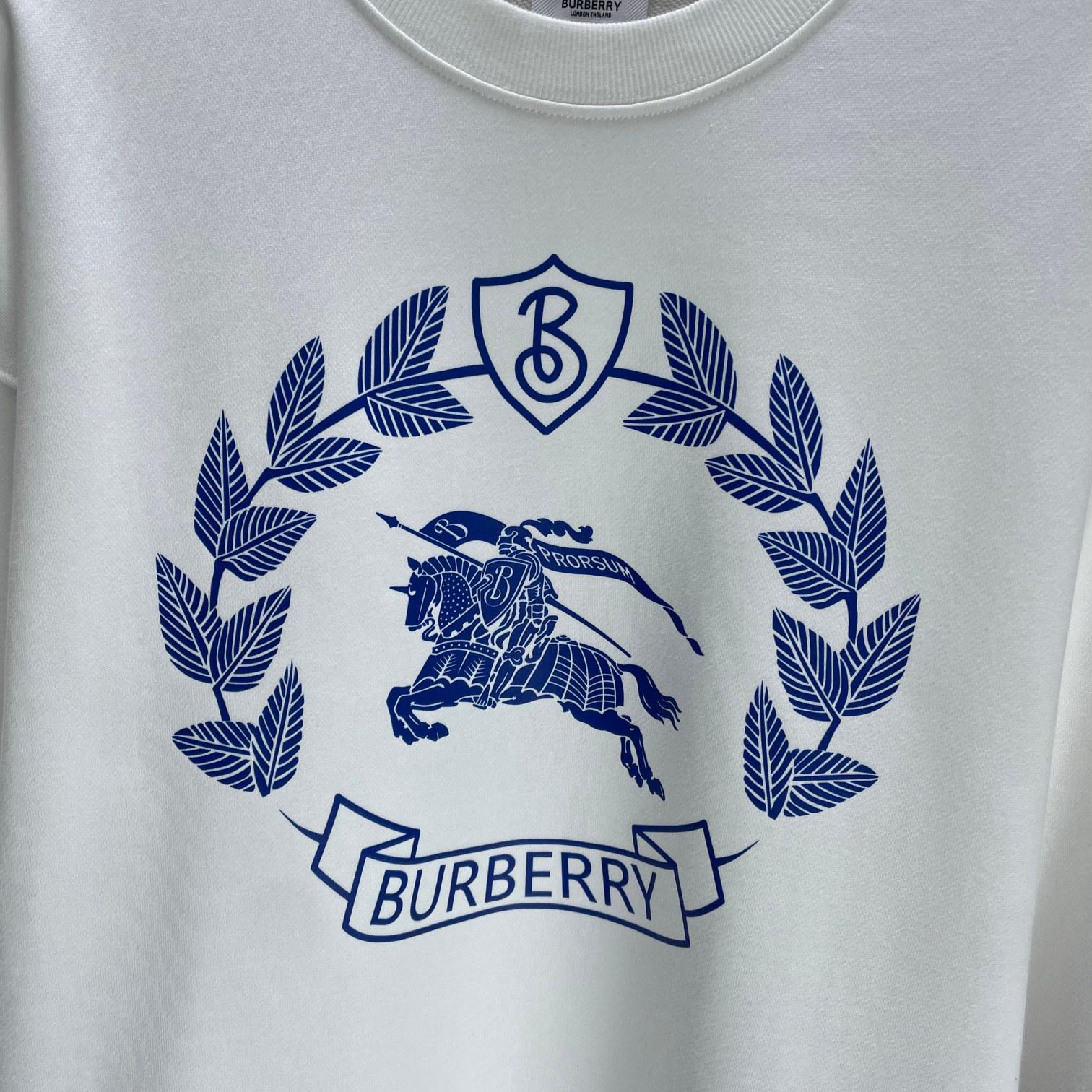 Свитшот Burberry Frontside Print Dark Blue Warrior And Horse "White" фото № 4