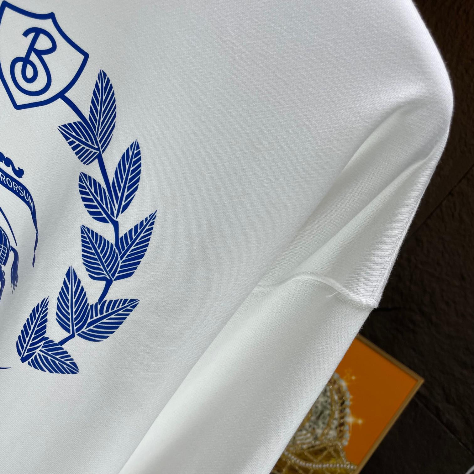 Свитшот Burberry Frontside Print Dark Blue Warrior And Horse "White" фото № 3