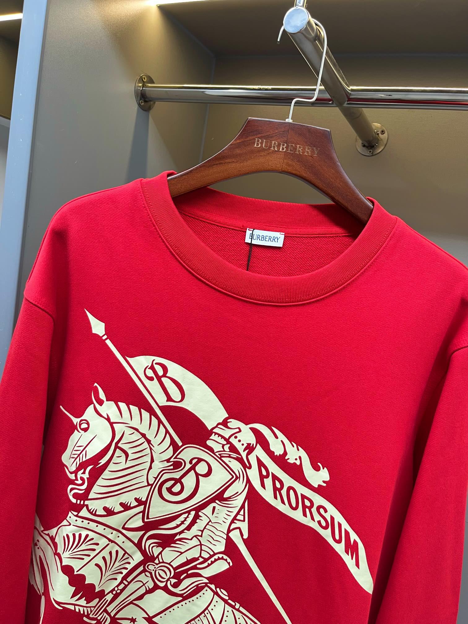 Свитшот Burberry Frontside The Warrior On The Horse Prorsum "Red" фото № 2