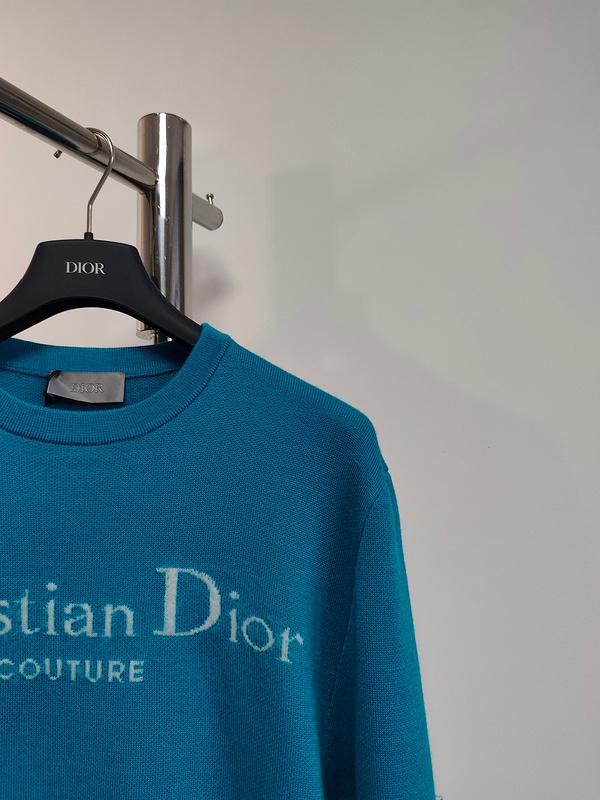 Свитшот Christian Dior White Frontside Logo Couture "Blue" фото № 3