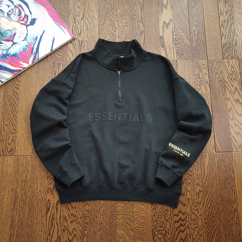 Свитшот Fear Of God With Collar And Zipper "Black/Gold" фото № 2