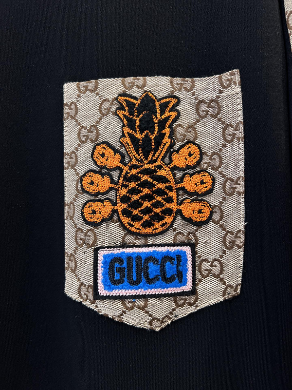 Свитшот Gucci Brand Style On The Sleeve "Black" фото № 3