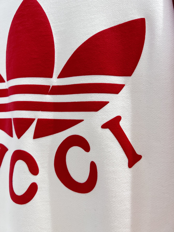 Свитшот Gucci X Adidas Brand Logo "White/Red" фото № 4