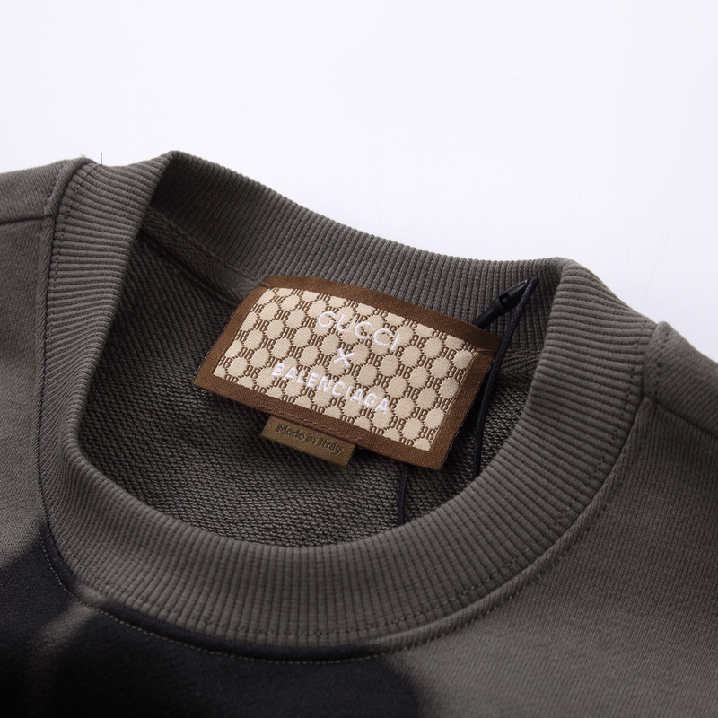 Свитшот Gucci X Balenciaga Spray Paint "Brown/Gray" фото № 2