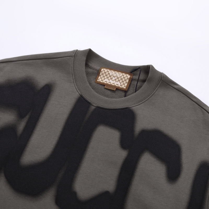 Свитшот Gucci X Balenciaga Spray Paint "Brown/Gray" фото № 9