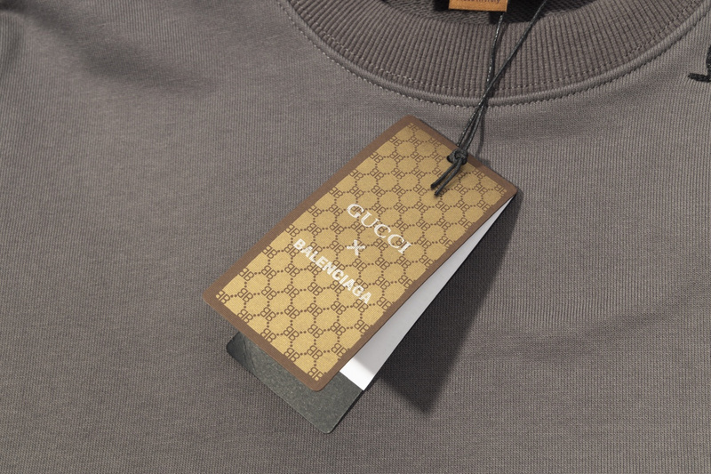 Свитшот Gucci X Balenciaga With Logos "Brown/Gray" фото № 3