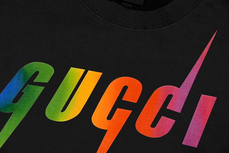 Свитшот Gucci Colorful Logo "Black" фото № 8