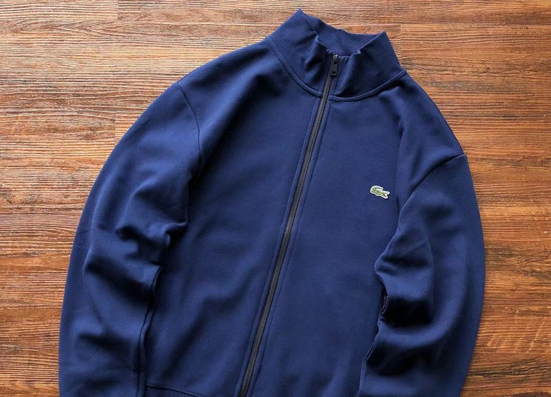 Толстовка Lacoste Small Logo And Zipper "Blue" фото № 2