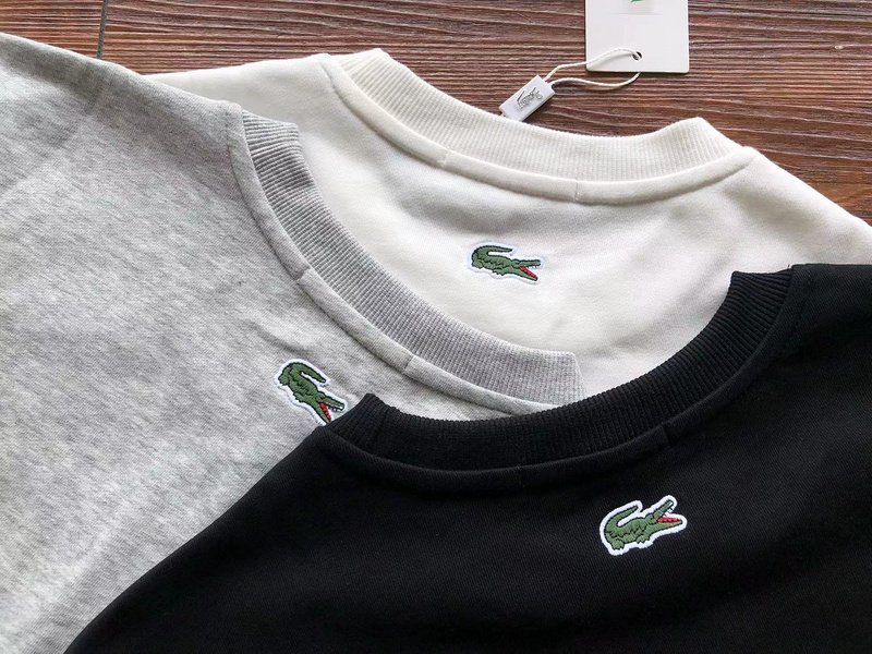 Свитшот Lacoste Big Crocodile And Logo Lettering In Oval "Gray" фото № 5