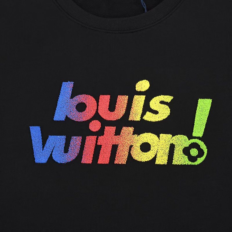 Свитшот Louis Vuitton Fluffy Brand Logo "Black" фото № 6