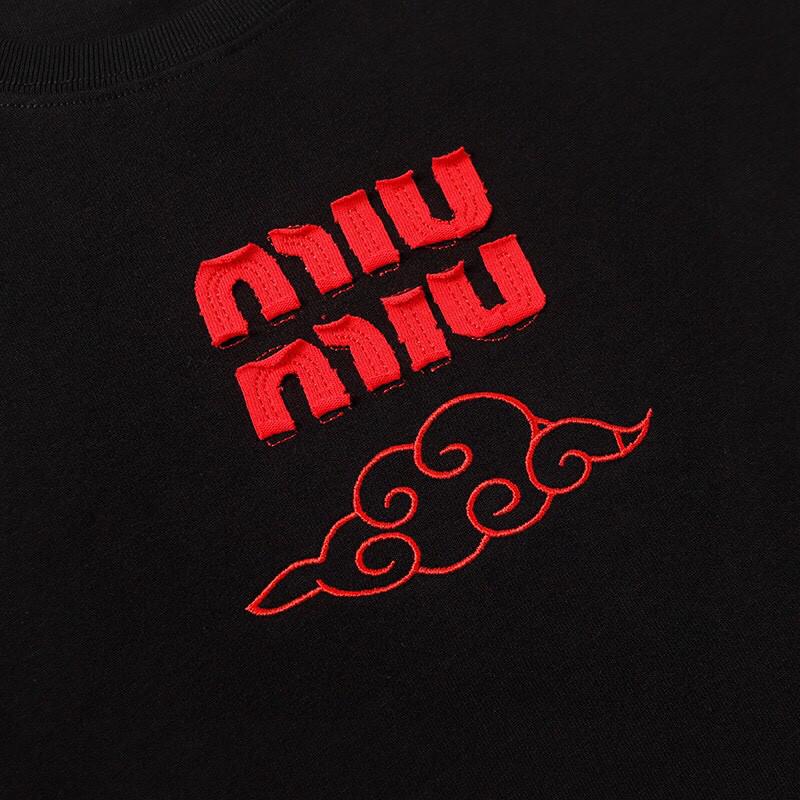 Лонгслив Miu Miu Highlighted Label "Black" фото № 3