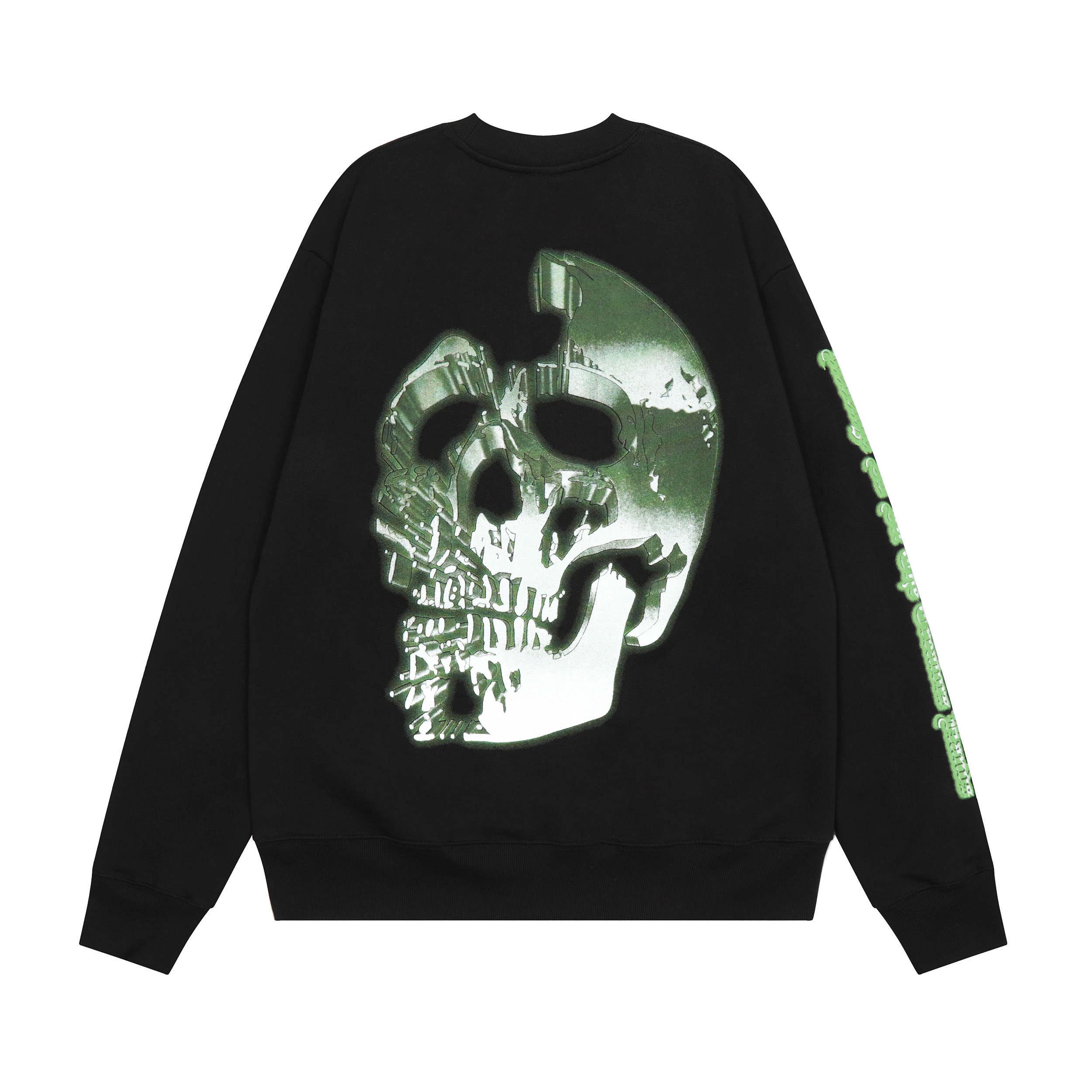 Свитшот Revenge Skull Burst "Black and Green" фото № 2